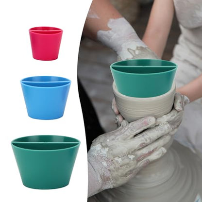 3 Sizes Rim Cone Pottery Tools with 10PCS Chamois Cloth, Pottery Rim Cone Shaper Pottery Tools for Fixing Rim, Pottery Circular Shaping Clay Tools Supplies for Sculpting Fixing Rim Mug Bowl Ceramic