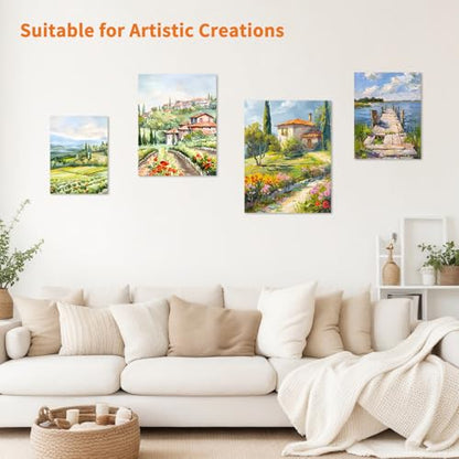 FIXWAL Canvas Boards for Painting 32 Pack, with 8x10, 9x12, 11x14, 5x7 Canvases for Painting Art Paint Canvas Panels Gesso Primed Acid-Free 100% Cotton White Blank Flat Canvas Boards - style: 32Pack