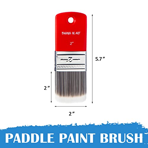 Falling in Art Filbert Paddle Paint Brush, Scale Brush for Oil and Acrylic Paints,2 Inch - color: Filbert, size: 2''