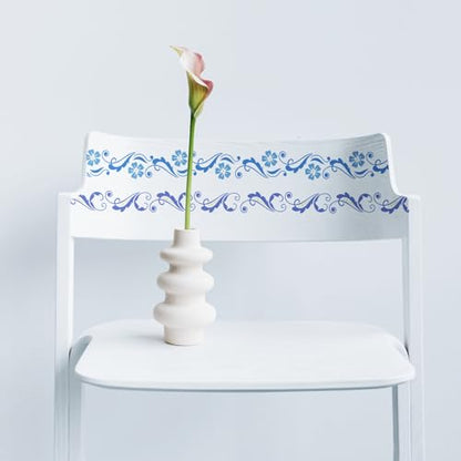 OLYCRAFT 2Pcs 11x8.6 Inch Flower Border Self-Adhesive Silk Screen Printing Stencil Ivy Mesh Stencils Plant Theme Reusable Mesh Stencils Transfer for DIY T-Shirt Fabric Painting - color: Flower Border