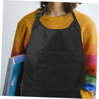 MAGICLULU Adjustable Art Apron Tool Storage Black Waterproof Painting Work Apron for Artists Suitable for Men and Women for Crafts and Cooking