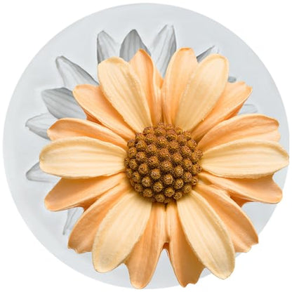 Sunflower Clay Mold Flower Silicone Molds Chrysanthemum Mold for DIY Crafts Air Dry Polymer Clay Plaster Jewelry Making Epoxy Resin Casting - color: Style A