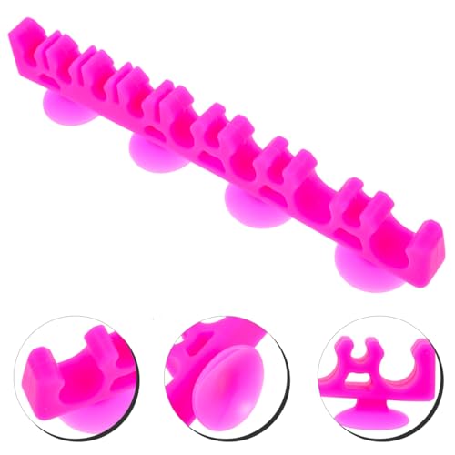 KALLORY Beauty Makeup Brush Shelf 1pc Makeup Holder, Makeup Storage Rack Silicone Makeup Brush Drying Holder for Painting Pen Eyeliner Pencil Black Drying Brush Rack