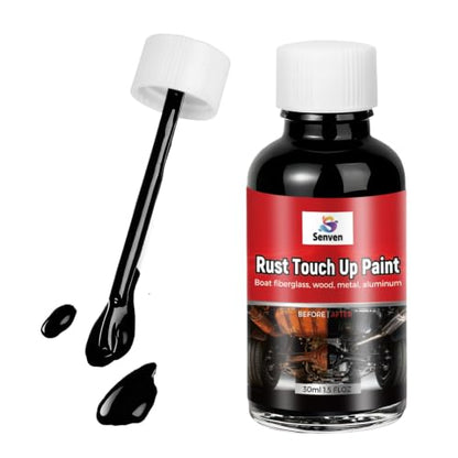 Rust Black Touch Up Paint, Multi Surface Acrylic Black Touch Up Paint Pen Scratch Repair for Rust Metal,Walls,Cabinets,Appliances,Wood,Door,Furniture,Enamel, High Temperature Heat Resistant, 1.5 Fl Oz - color: Black-GWX-7