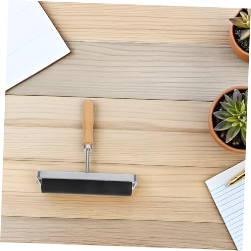 Unomor Hard Rubber Roller Large Printmaking Tool for DIY Ink and Stamping Crafts, Precision Craft Roller for Block Printing and Painting Projects