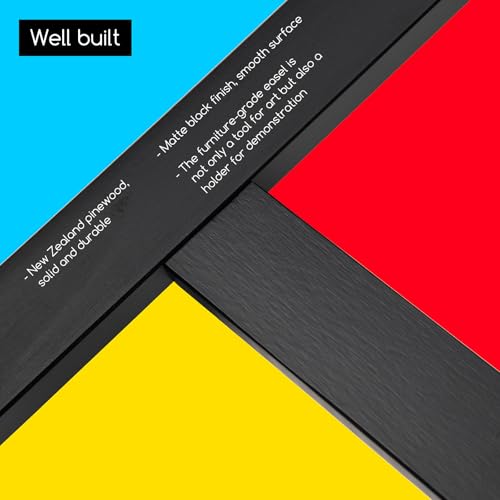 MEEDEN Black Easel for Painting: A Frame Wood Easel for Adults Artists Display Sign- Holds Canvas up to 48"