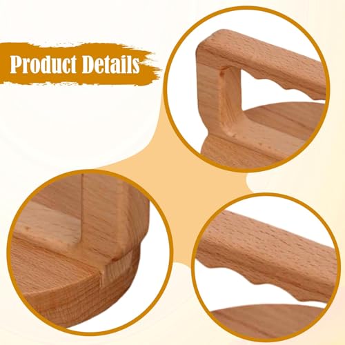 Printing Baren Wooden Block Printing Baren Printmaking Tool Hand Printing Press Tool Linocut Stamp Embossing Tool Portable Lightweight Sponge Base, Wave Handle - color: Wave Handle