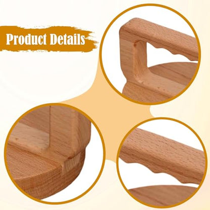 Printing Baren Wooden Block Printing Baren Printmaking Tool Hand Printing Press Tool Linocut Stamp Embossing Tool Portable Lightweight Sponge Base, Wave Handle - color: Wave Handle