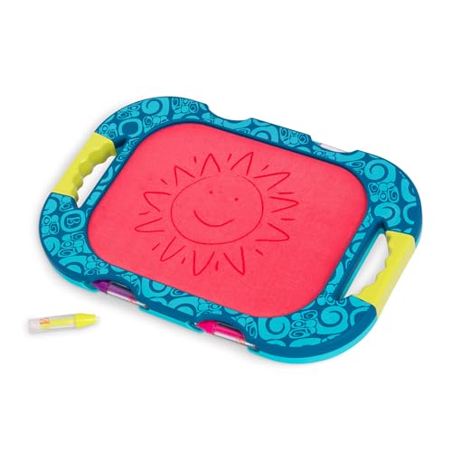 B. toys – Water Drawing Board Portable Travel Toy 4 Pens Double – Sided Board for Toddlers, Kids 18+ Months Doodler – Sea - color: Blue
