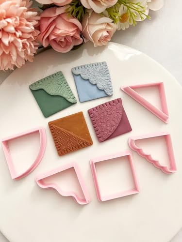 Bookmark Polymer Clay Cutters and Molds Set(5Pcs), Reusable PLA Clay Tools for DIY Jewelry Making, Assorted Shapes for Earrings, Pendants & Crafts