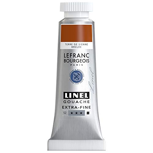 Lefranc & Bourgeois Gouache Paint, 14ml Tube - Gouachefarbe, Siena Burned - color: Siena Burned, size: 14ml Tube - Gouachefarbe