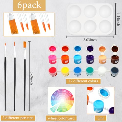 Dinifee 6 Pack Pre Drawn Canvas for Painting Pre Printed Canvas Kit 8 x 10 Inch Stretched Cotton Paint and Sip Set for Adults Couple Party Graduation Summer Date Night(Artistic Women) - style: Artistic Women