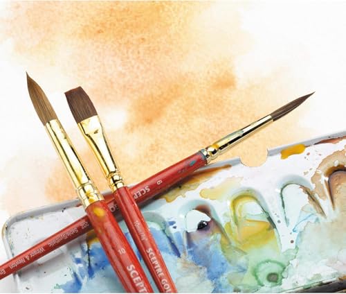 Winsor & Newton Sceptre Gold II Series 101 Short Handle Brush - Round #0 - size: #0, style: Round