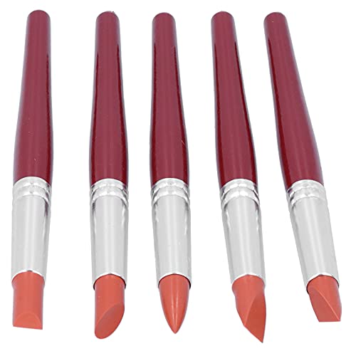 GLOGLOW Clay Sculpting Tools, Silicone Material, 5pcs Flexible Clay Shaping Pens for Oil Painting, Sculpture, and Crafting (Red L Size) - color: Red L Size
