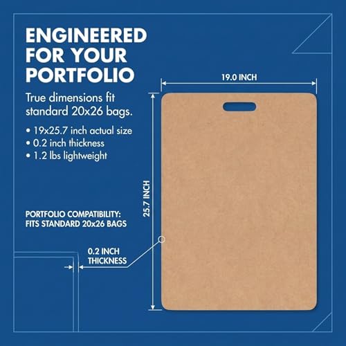 ALVIN Masonite Board with Cutout Handle Model 20" x 26" SPM20 School and Studio Use Portable Art Tool for Drawing Drafting and Design Great for Students and Professionals - 20 x 26 Inch - size: 20 x 26