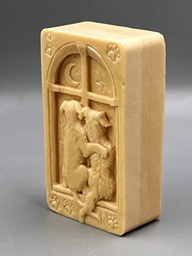 Dogs in Love Silicone Mold for SOAP Making Candle Plaster Clay