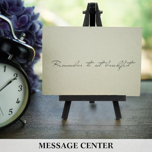 Chuangdi 12 Pieces 6.3 Inch Black Mini Wood Display Easel, Holder for Small Canvases, Cards, Photos, Notices, Etc - size: 6.3 Inch