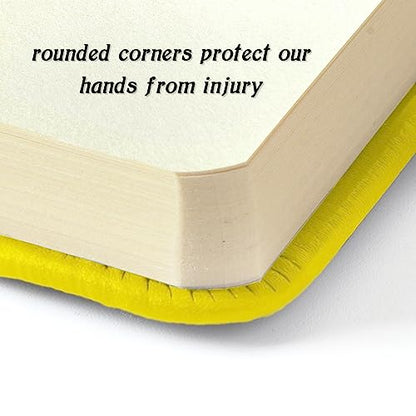 5" x 5" Hardcover Sketch Book,Small Mixed Media Sketch Pad,58 Sheets 150GSM Acid-Free Artist Drawing Paper,Travel Journal Blank Notebook for Adults Painting,Illustration,Art Supplies.Bright Yellow - color: 150gsm PU-bright yellow