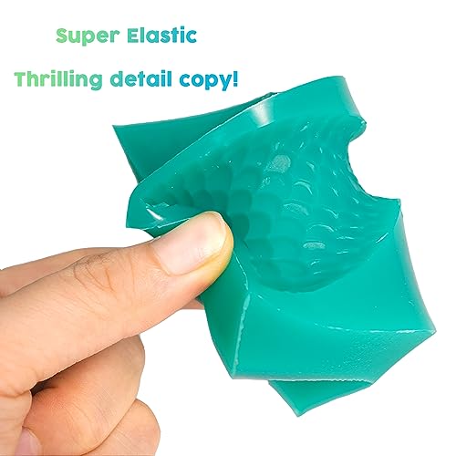 BBDINO Silicone Mold Making Kit, Super Elastic Jade Green Silicone, 1Gallon/140.8Oz, Ideal for Casting 3D Resin Molds & Silicone Molds, 1A:1B Mix Ratio - color: 141 Oz Jade Green