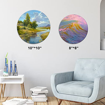 ESRICH Canvases for Painting, 36 Pack Canvas Boards 4x4, 6x6, 8x8, 5x7, 8x10, 9x12, 11x14, Round Canvas Panels with 8x8,10x10-Cotton Primed Blank Large Canvases for Acrylic, Oil, Gouache & Tempera. - style: 36 Packs Canvas Panel - 9 Sizes(4 of Each)