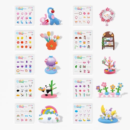 Air Dry Clay Kits - Modeling Clay for Kids, Ultra Light & Soft, Safe & Non-Toxic, 10 Boxes DIY Model Magic Clay 60 Colors with Sculpting Tools Tutorials, Creative Art Crafts Toys Gifts 3+ Years Old