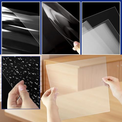 FSWCCK 30 Pcs 4 mil 12 x 12 Inch Translucent PET Blank Stencil Sheets, Mylar Sheets for Stencils, Template Plastic for Quilting Mylar Stencil Sheets, Laser Cutting, Gyro-Cut Tool Template Material - color: Transparent 4 mil