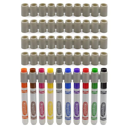 Darware Original Marker Gripper Silicone Marker Organizers (5-Pack); No More Lost Lids, Gray - size: 1 Count (Pack of 5)