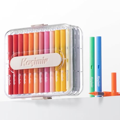 Kasimir Acrylic Paint Markers Pens, 60 ColorsAutomatic Ink Control Brush Tip Marker for Art Wood Fabric Glass Rock Multi-Surface, Quick-Dry, Water-Based & Washable - color: 60 Color