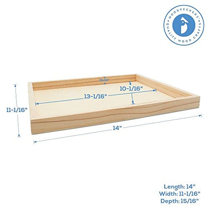 Wood Canvas Panel Cradled 11 x 14 inch, Pack of 6 Blank Framed Wood Signs for Painting, Shadow Box, & Tray Crafts, by Woodpeckers - size: 11 inch x 14 inch