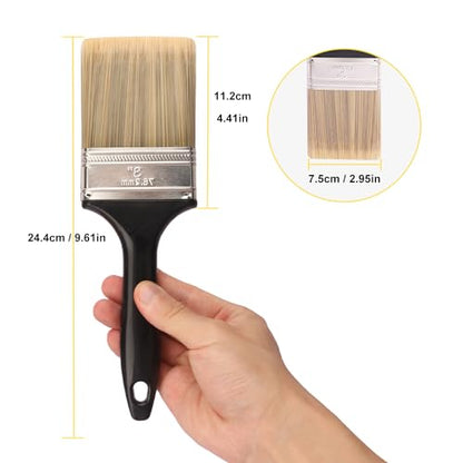 20 Pack 3 Inch Flat Paint Brushes, A Professional Range of Wall Paint Brushes for Your Home or DIY Paint,Furniture,Deck,and Wall Trim KUKLIPJIM - size: 20 Pack 3 Inch