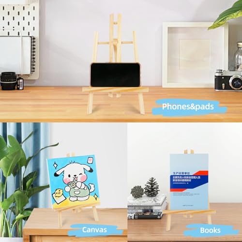 16"x7.7" Wooden Easel, Easel Stand for Painting, Tabletop Easel for Artist/Students/Beginners, Portable Canvas Photo Picture Sign Holder 6Pack - style: 16'' - 6 PK