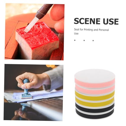 jojofuny 6pcs Carving Rubber Blocks for Stamps Easy Engraving and Printing Soft Texture for Detail Work for Artists and Craft Projects