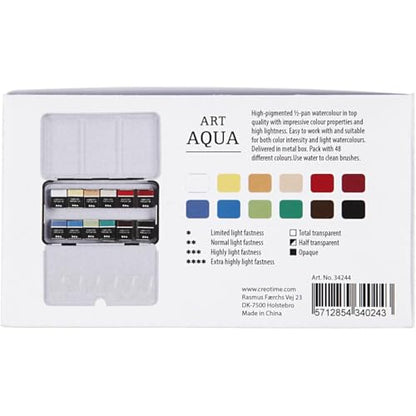 Pigment Art Proff Watercolour Pans, Standard Colours, One Size