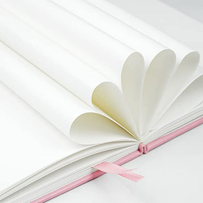 JOYEUX Blank Journal Notebook, A5, 160 Pages 100 Gsm Thick Sketch Books Hardcover Journal for Writing, 5.7 inches x 8 inches Notebooks for Work (Pink) - color: Pink