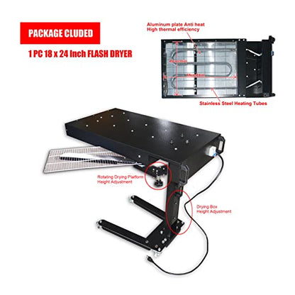 Tianiuseen 6 Color 6 Station Screen Printing Kit Screen Printer Silk Printing Press Equipment Material Screen Printing Flash Dryer for T-Shirt DIY