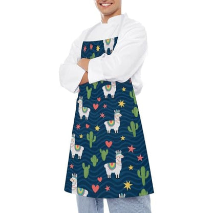 Cooking Apron for Adults with Pockets, Waterproof Oil Resistant Bib for Kitchen Restaurant BBQ Baking - color: Style (338)