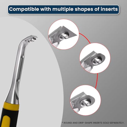 LU&MN Carbide Scraper Tool – 1-INCH Tungsten Carbide Triangular Blade, Heavy-Duty Paint, Glue & Putty Remover with Ergonomic Non-Slip Handle - style: 1"Triangle