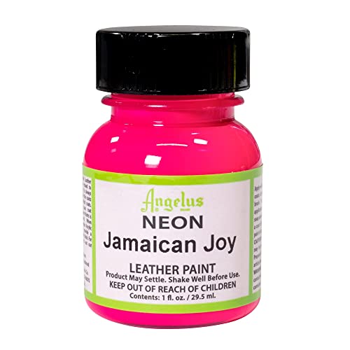 Angelus Neon Leather Paint, 1 oz., Jamaican Joy - color: Jamaican Joy