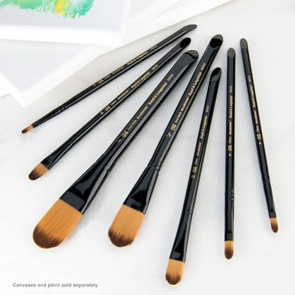 Royal & Langnickel Majestic Filbert and Oval Wash Artist Brush Set, 7-piece - size: Set of 7