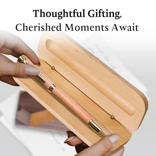 Ellington Pens Luxury Wood Fountain Pen Set – Fine Nib - Includes Wooden Pen Gift Box, Ink Converter, 6 Ink Cartridges – Wood Pen For Writing, Calligraphy, Journaling, Drawing (Maple Harmony) - color: Maple Harmony, style: Fine