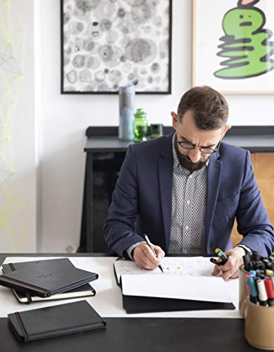 Rhodia Touch Leatherette Bristol Softcover Notebook, A5, Landscape, Plain 32 Sheets - size: A5