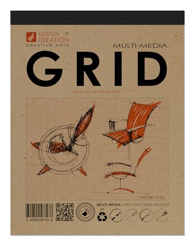 Design Ideation Grid PAD. Removable Sheet. Premium Paper. Smart-Bind Reinforced Lay Flat Binding. Orange Grid. (8.5" X 11") PAD-2550-TS (2 Book Value Pack) - size: 2 PAD VALUE PACK