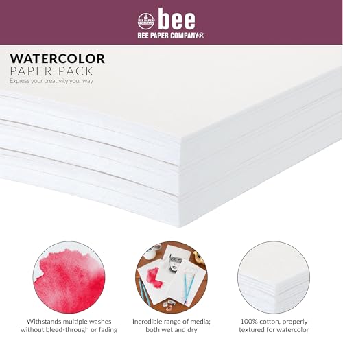Bee Paper Company Watercolor Paper 100% Cotton Roll - size: 36-inch x 5-yard Roll