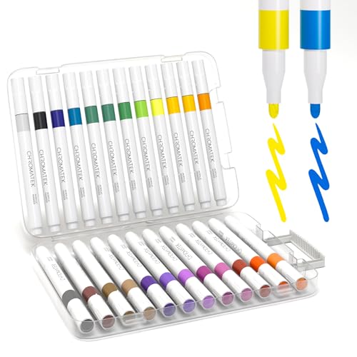 CHROMATEK Waterproof Acrylic Paint Markers,Water-based 24 Colors Paint Pens, 2mm Round Tip Acrylic Markers for Rock, Glass, Ceramic, Painting, Drawing & Art Supplies - style: 24 Instant Acrylic Pens