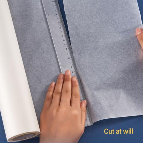 Tracing Sheet, 18in Wide Cuttable Tracing Paper Roll Translucent Tracing Paper Translucent Transfer Paper for Drawing, Trace, Sketch, Craft, Sewing Pattern Artists Tracing Paper - size: 46m / 150.92ft