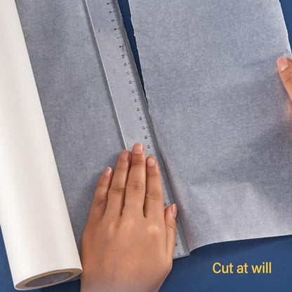 Tracing Sheet, 18in Wide Cuttable Tracing Paper Roll Translucent Tracing Paper Translucent Transfer Paper for Drawing, Trace, Sketch, Craft, Sewing Pattern Artists Tracing Paper - size: 46m / 150.92ft