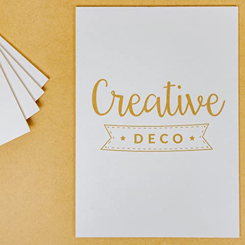 Creative Deco 10 x MDF Board Sheet White | 12 x 8 | Perfect for Home Decor, Arts and Crafts, Painting, DIY Projects, Laser Cutter, CNC Machine, Scroll Saw, Stenciling, Pyrography