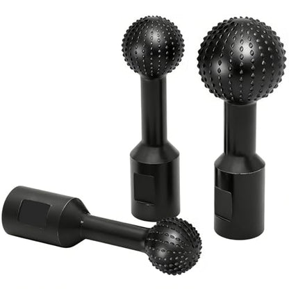 3PCS Sphere Rotary Burr Set, 5/8”-11 Thread Ball Carving Heads for 4-1/2” & 5” Angle Grinders, Carbon Steel Wood Shaping Tools for Hollowing, Engraving, Deburring & Polishing