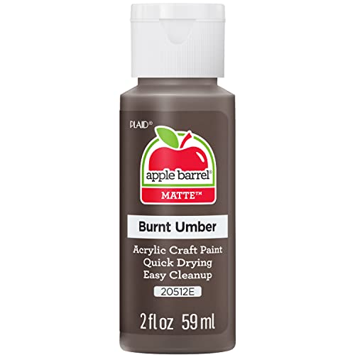 Apple Barrel Acrylic Paint in Assorted Colors (2 oz), 20512, Burnt Umber - color: Burnt Umber, size: 2 Fl Oz (Pack of 1)