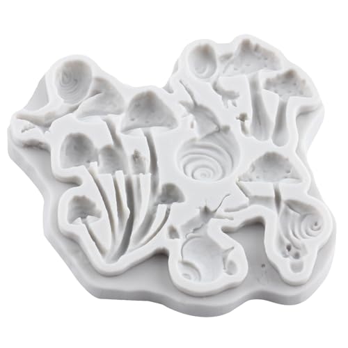 Mushroom Polymer Clay Casting Mold Mushroom Snail Silicone Molds for DIY Crafts Epoxy Resin Casting Air Dry Polymer Clay Plaster Jewelry Making - color: Style B